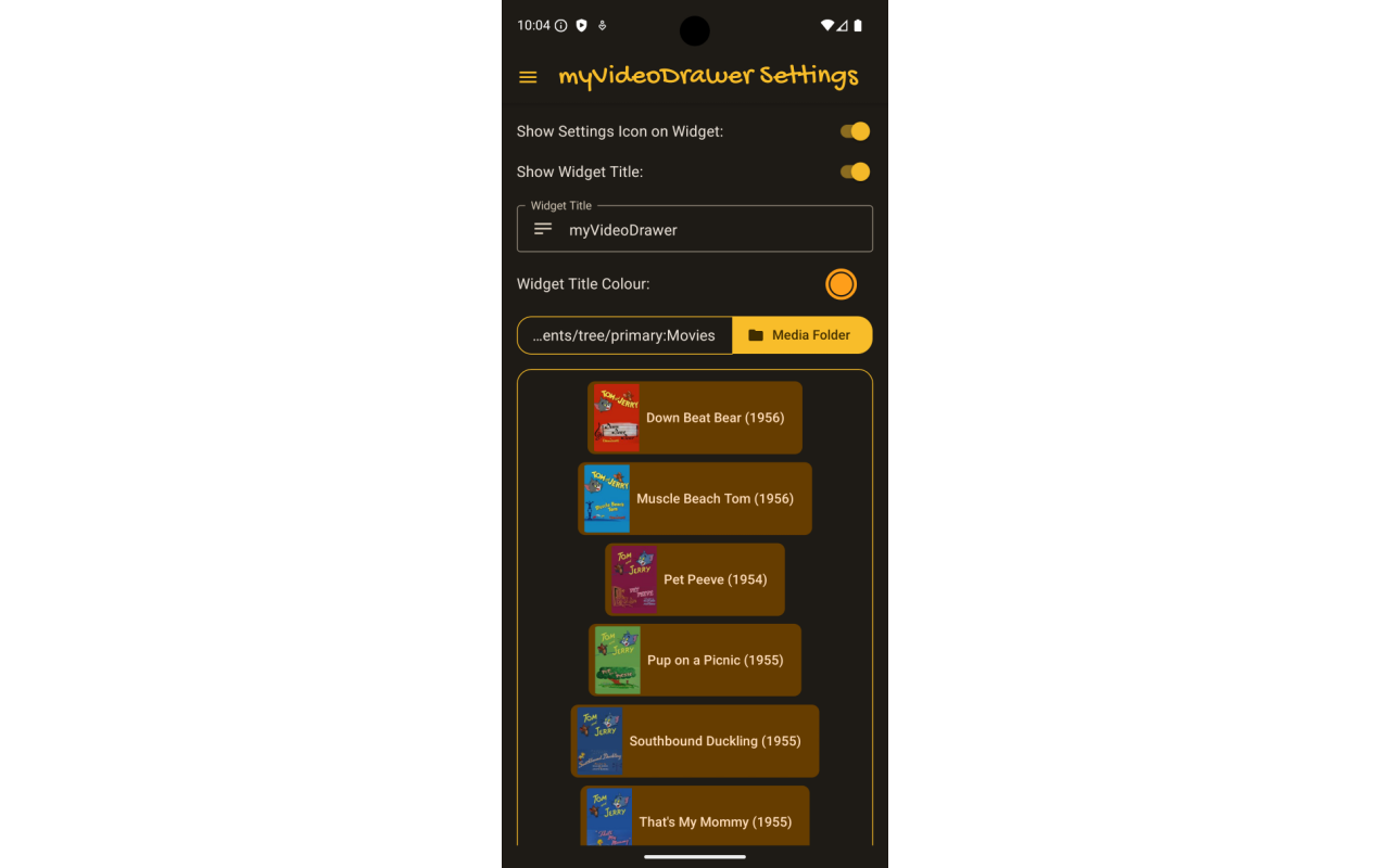 Media Selection Preview on mobile device