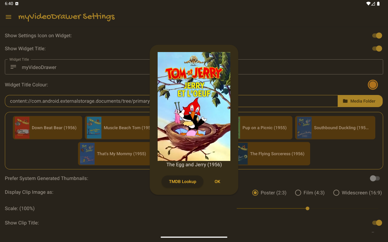 Media Selection Preview on mobile device