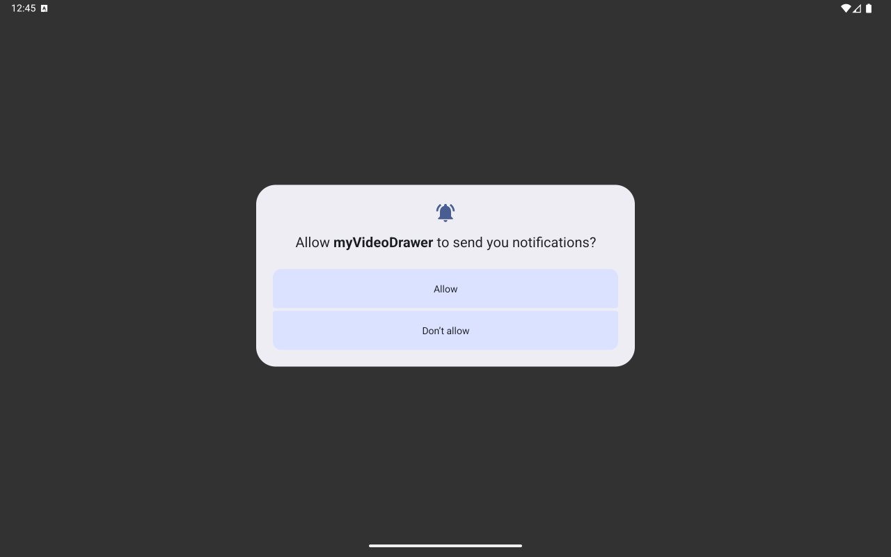 Widget as rendered on a tablet device